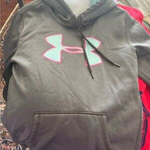 Under Armour Aqua and Gray Hoodie